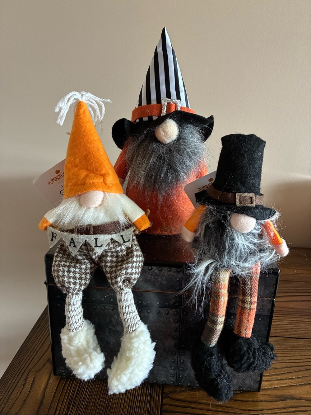 Halloween/Fall Gnome Set of 3 NWT!
